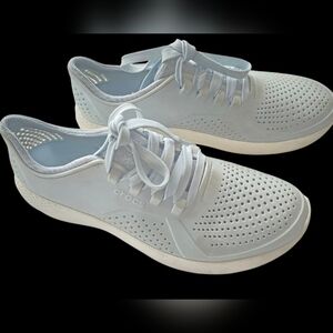 CROCS Women's Light Blue Laced Up Comfortable, durable Sneakers